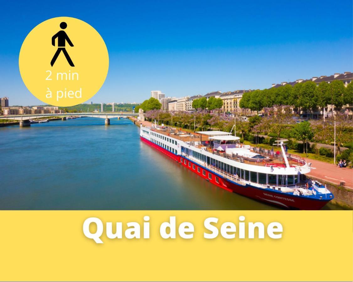 Ferienwohnung 4 People+Free Street Parking+Cosy Centre Ville Rouen Exterior foto