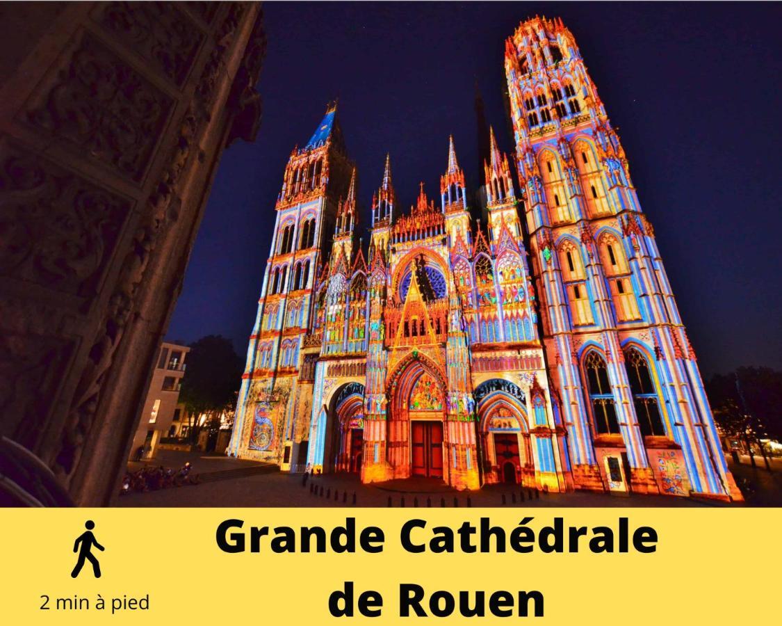 Ferienwohnung 4 People+Free Street Parking+Cosy Centre Ville Rouen Exterior foto